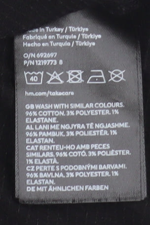 Teens UK Size L H&M Black Basic T-Shirt