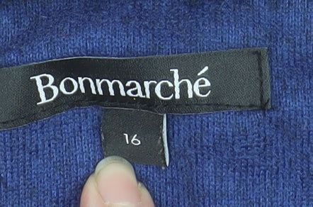 Bonmarché Women’s Multicoloured Striped Jersey Top Size 16 3/4 Sleeve