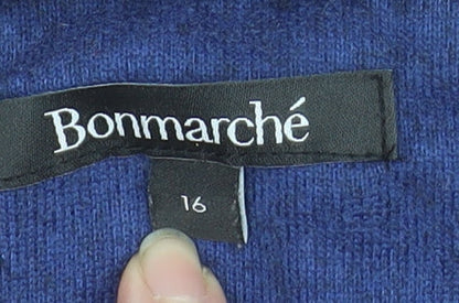 Bonmarché Women’s Multicoloured Striped Jersey Top Size 16 3/4 Sleeve