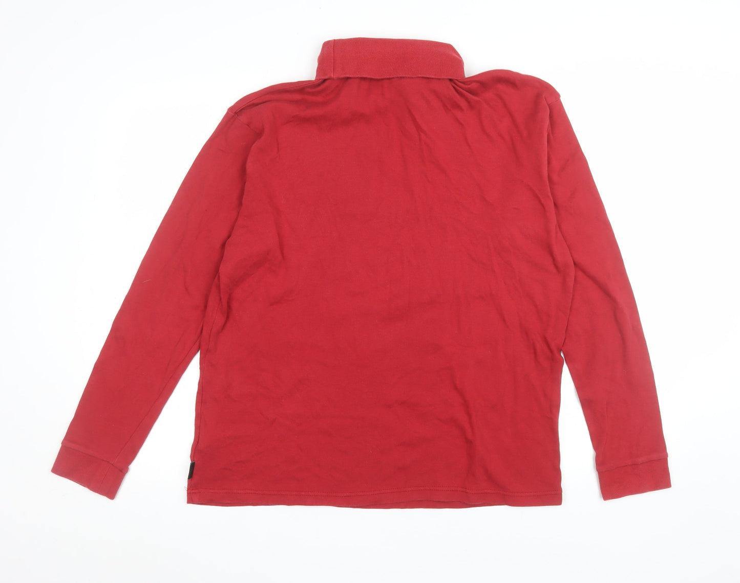 Peter Storm Women Red Long Sleeve Roll Neck Cotton Basic Top Size L