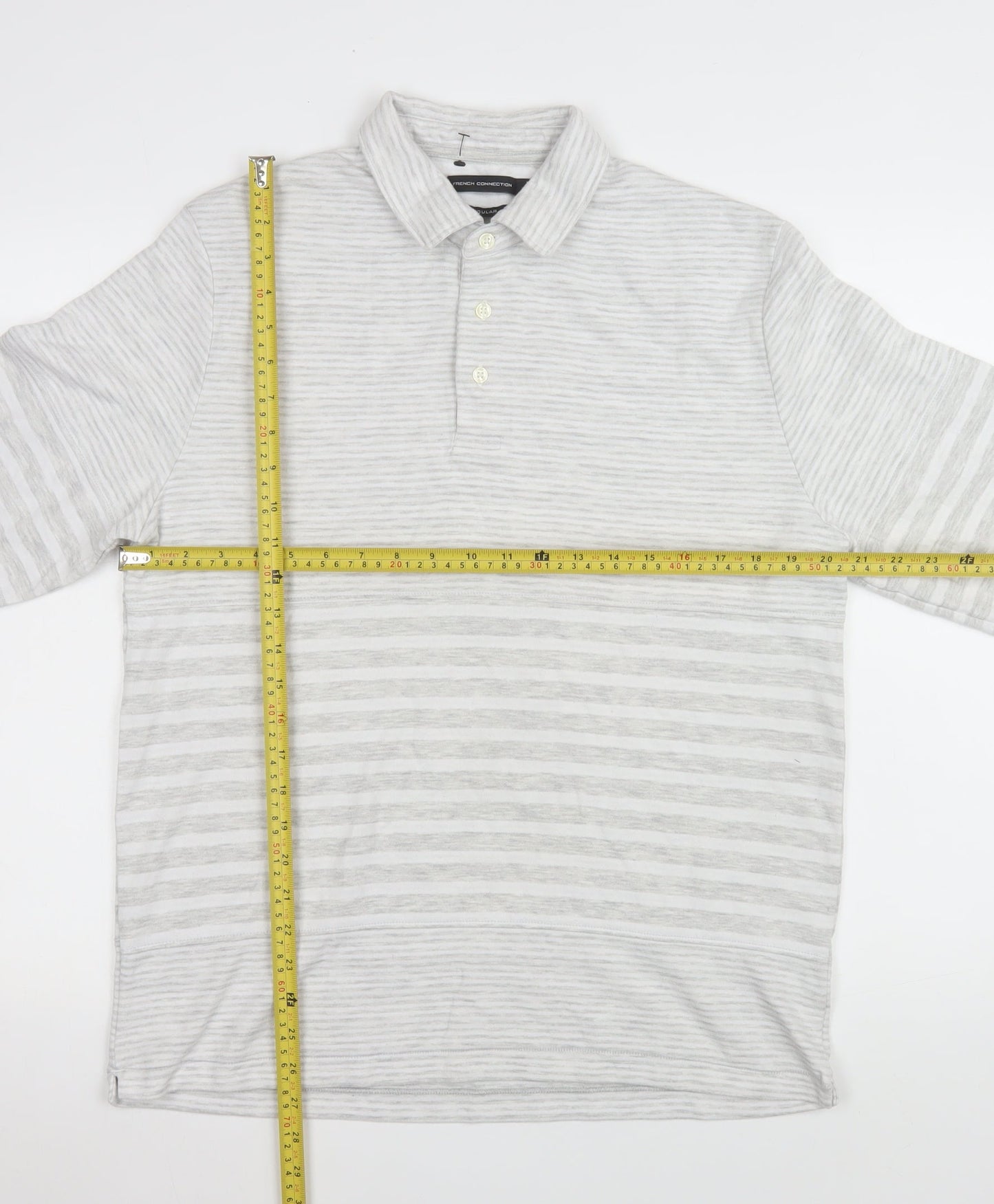 Mens UK Size L French Connection Cotton Blend Polo Shirt