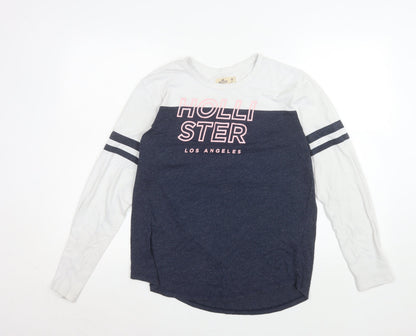 Womens UK Size M Hollister Blue Basic T-Shirt