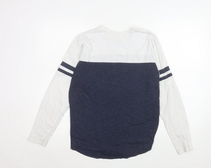 Womens UK Size M Hollister Blue Basic T-Shirt