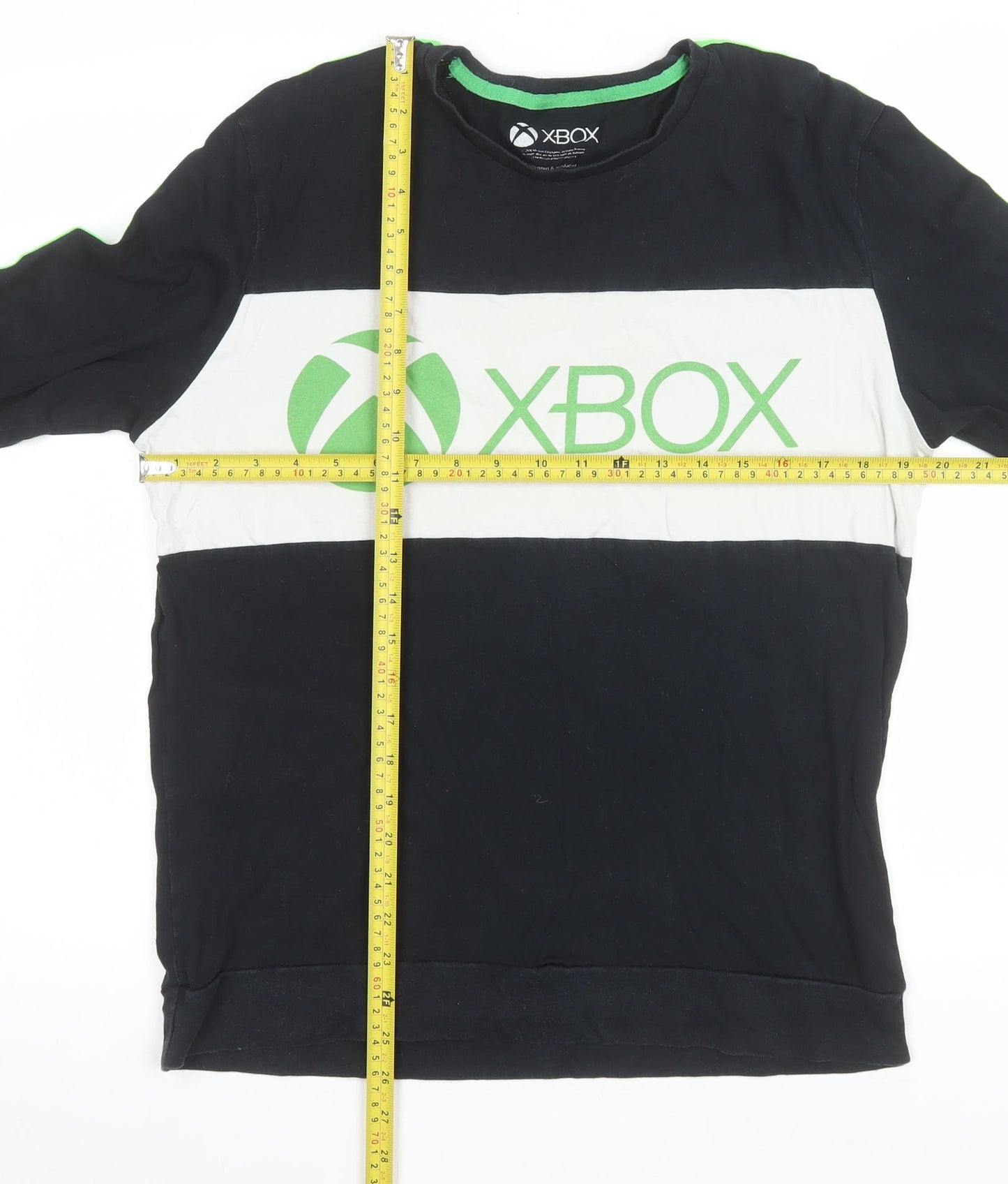 George Xbox Boys Black Long Sleeve T-Shirt Medium 100% Cotton Casual Top