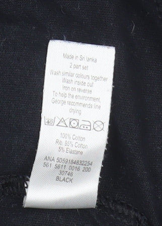 George Xbox Boys Black Long Sleeve T-Shirt Medium 100% Cotton Casual Top