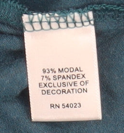 Banana Republic Women Blue Scoop Neck Stretch Jersey Top L