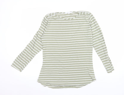 Lakeland Women’s Green White Striped Long Sleeve Jersey Top L