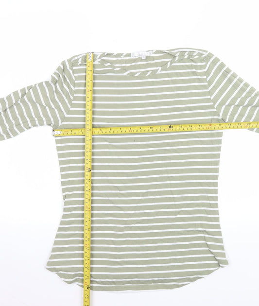 Lakeland Women’s Green White Striped Long Sleeve Jersey Top L