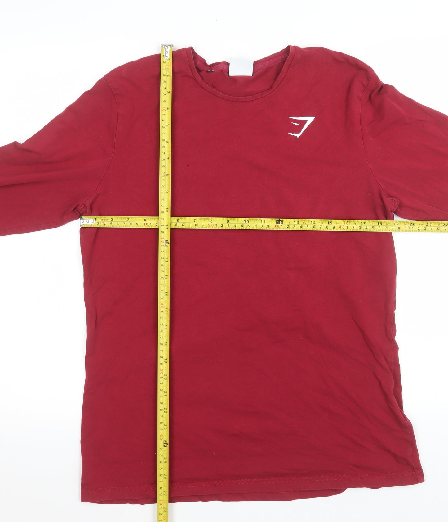 Womens UK Size L Gymshark Red Basic T-Shirt