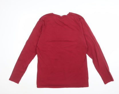Womens UK Size L Gymshark Red Basic T-Shirt
