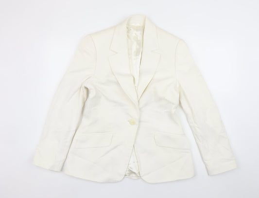 Next Women’s Ivory Blazer UK 12 Single Breasted Lined Jacket
