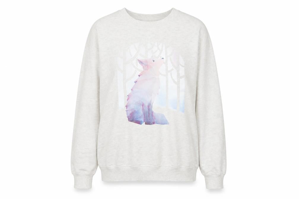 Womens UK Size L Delta Fleece Grey Pullover Sweatshirt
