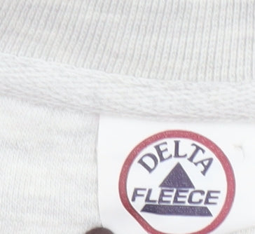 Womens UK Size L Delta Fleece Grey Pullover Sweatshirt