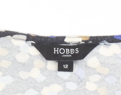 Hobbs Women’s Multicoloured Knee Length Jersey Wrap Dress Size 12