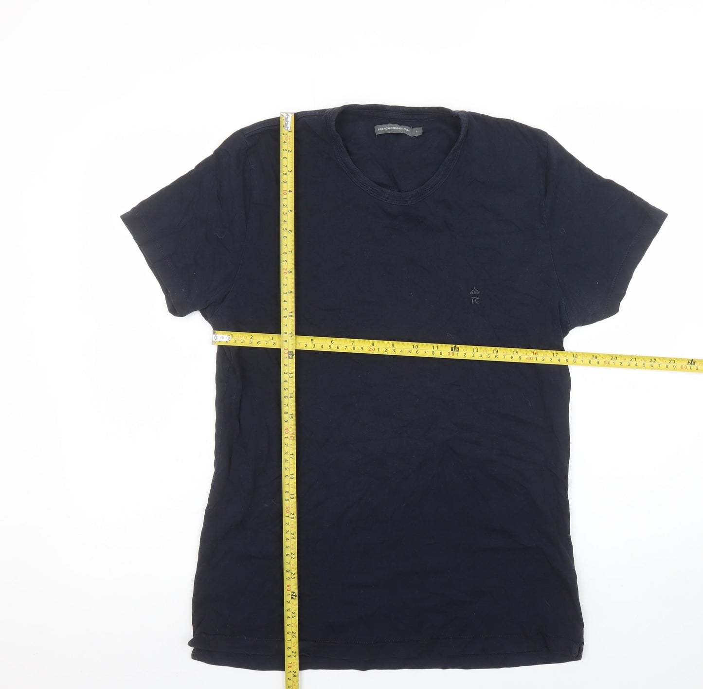 Mens UK Size L French Connection Blue  T-Shirt