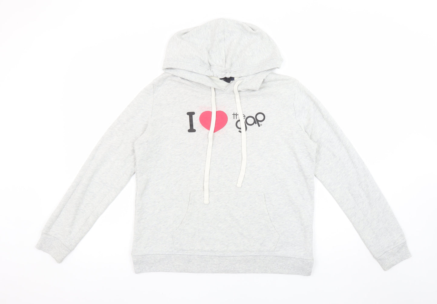 GAP Women’s Grey Hoodie Small Pullover with Logo Print