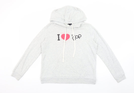 GAP Women’s Grey Hoodie Small Pullover with Logo Print