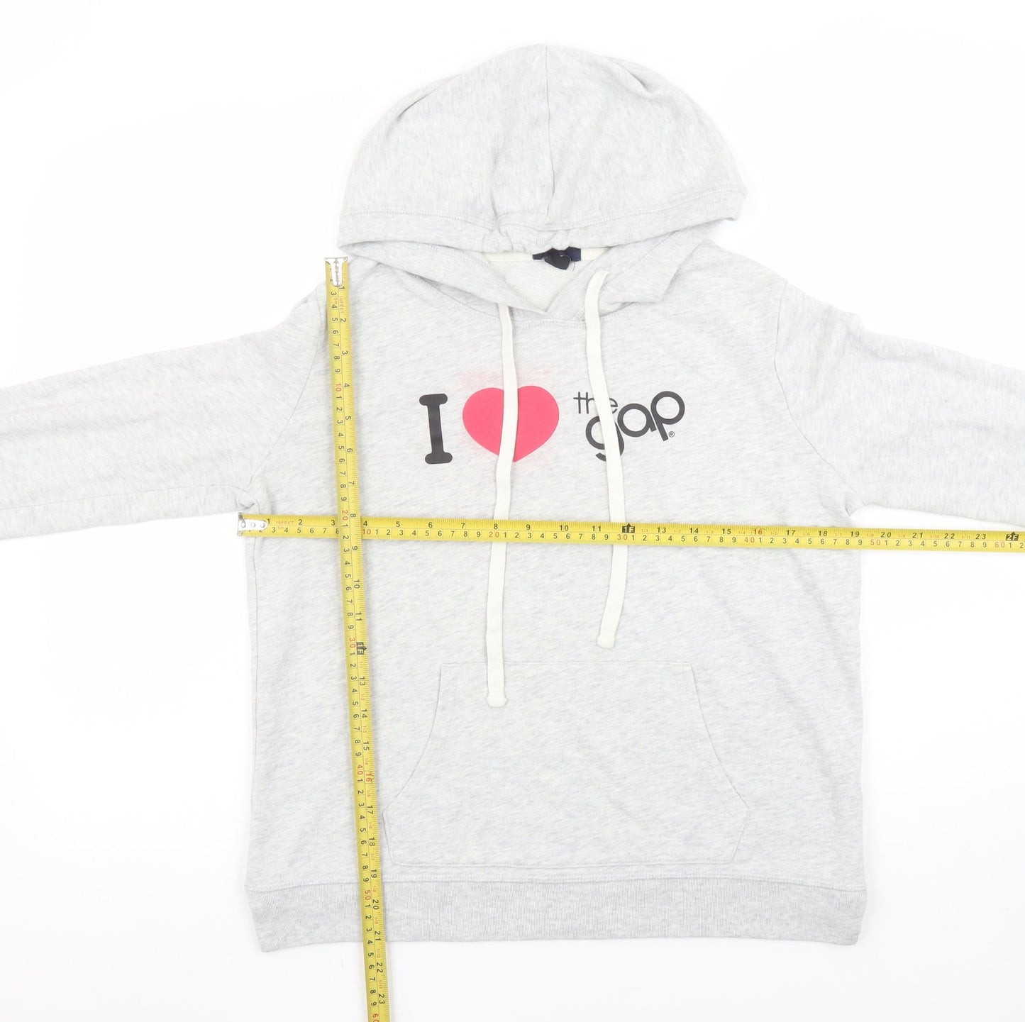 GAP Women’s Grey Hoodie Small Pullover with Logo Print