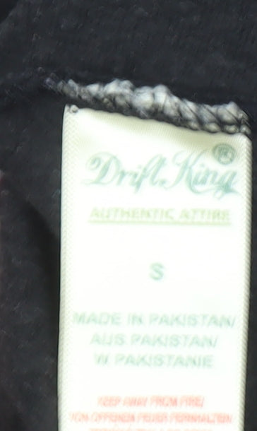 Mens UK Size S Drift King Black Full Zip Hoodie