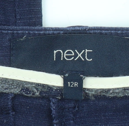 Next Women Blue Chino Slim Trousers Size 12R Cotton Stretch