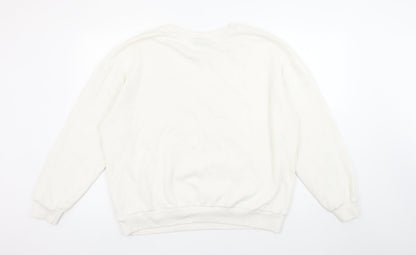 George Women’s White Rolling Stones Graphic Pullover Sweatshirt L 16-18