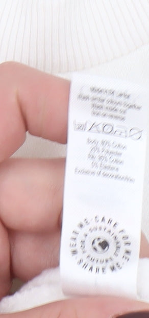 George Women’s White Rolling Stones Graphic Pullover Sweatshirt L 16-18