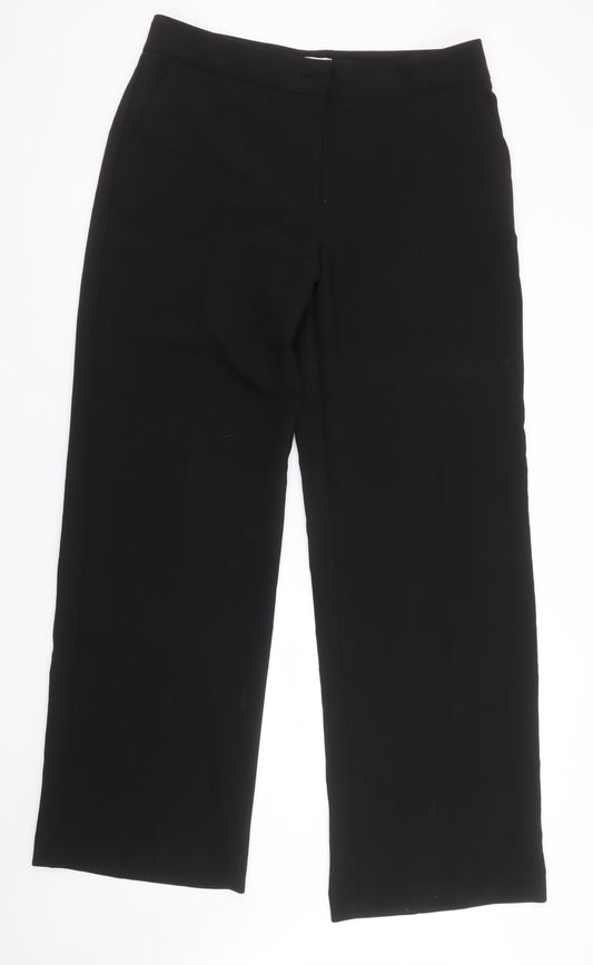 MNG Women's Black Tailored Straight Leg Trousers Size 18
