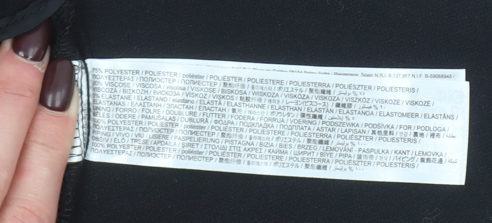 MNG Women's Black Tailored Straight Leg Trousers Size 18