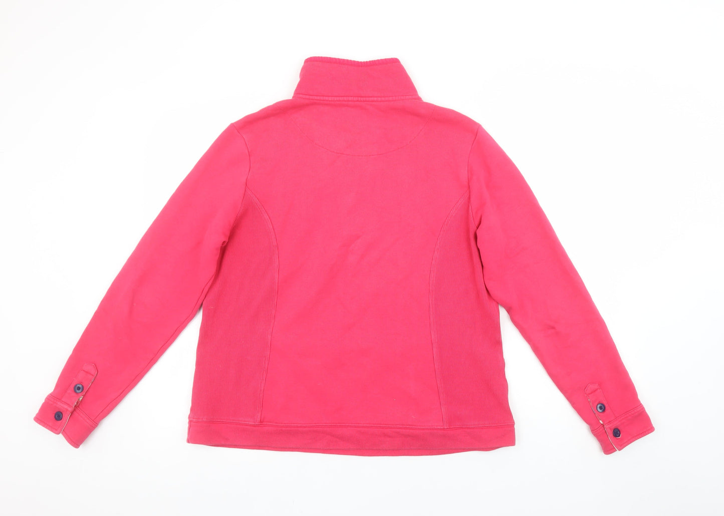 Womens UK Size 14 Pomodoro Pink Henley Sweatshirt
