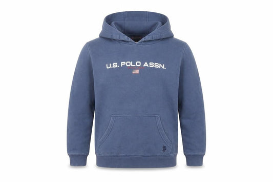 Boys UK Size 9-10 Years U.S. Polo Assn. Blue Pullover Hoodie