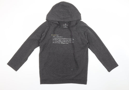 Womens UK Size XS Manuka Life Grey Pullover Hoodie