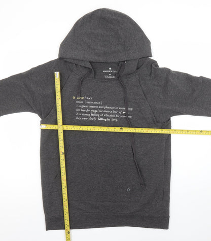 Womens UK Size XS Manuka Life Grey Pullover Hoodie