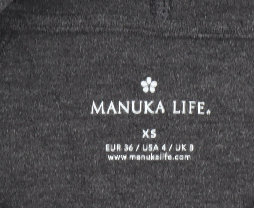 Womens UK Size XS Manuka Life Grey Pullover Hoodie
