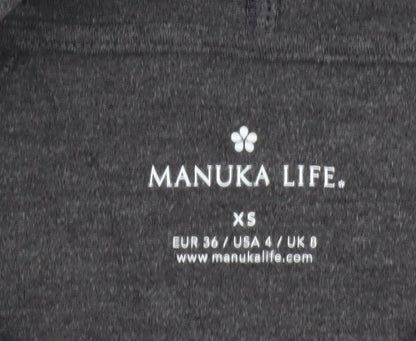 Womens UK Size XS Manuka Life Grey Pullover Hoodie