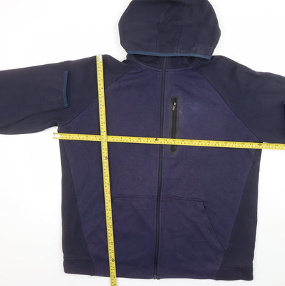 Mens UK Size XL U.S. Athletic Blue Full Zip Hoodie