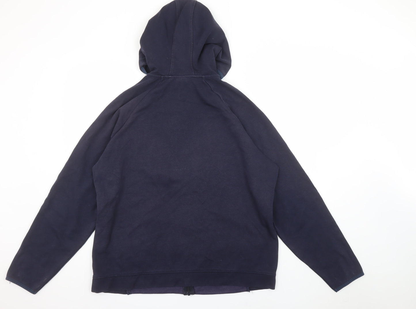 Mens UK Size XL U.S. Athletic Blue Full Zip Hoodie