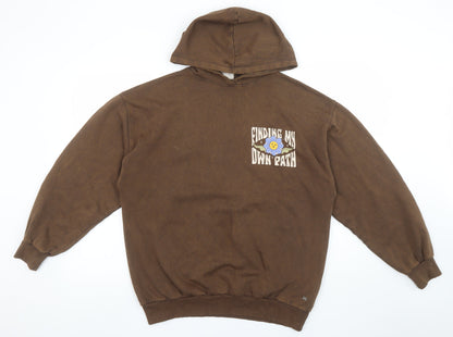 Teens UK Size S Pull&Bear Brown Pullover Hoodie