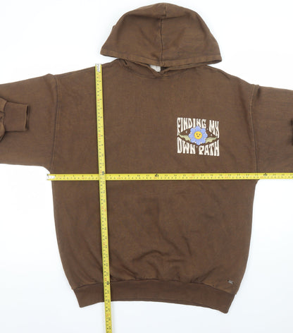 Teens UK Size S Pull&Bear Brown Pullover Hoodie