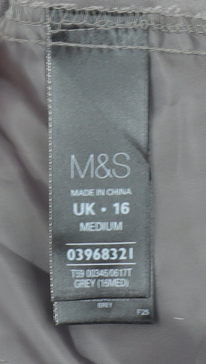 Womens UK Size 16 Marks and Spencer Regular Fit Business Casual Workwear Grey Tr