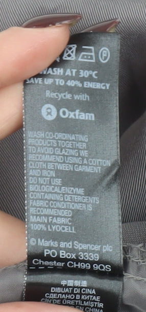 Womens UK Size 16 Marks and Spencer Regular Fit Business Casual Workwear Grey Tr