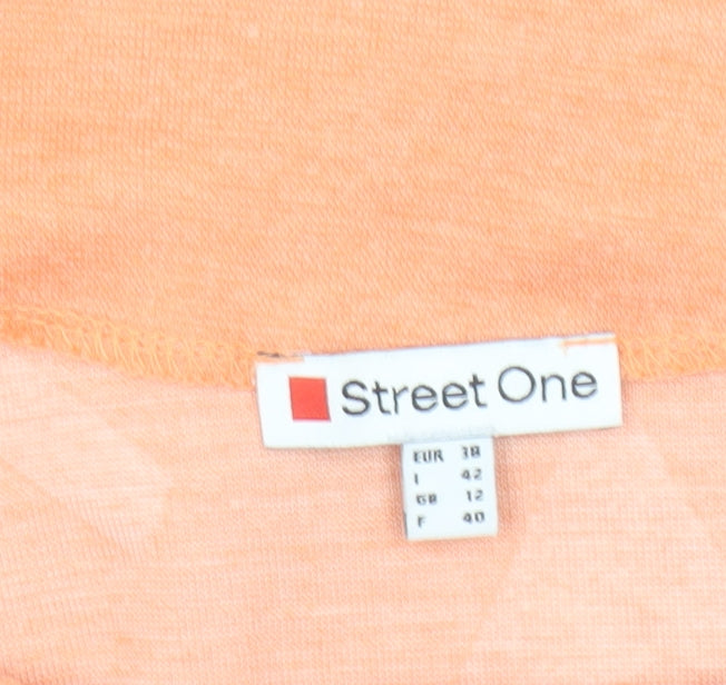 Womens UK Size 12 Street One Orange Pullover Sweatshirt