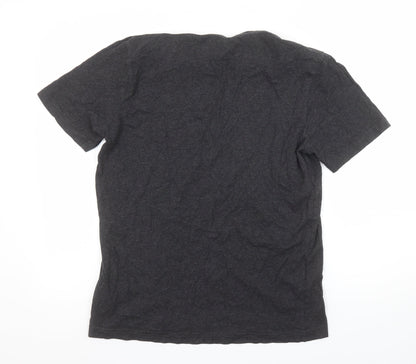 Puma Men's Black Cotton Crew Neck Short Sleeve Sports T-Shirt Size M