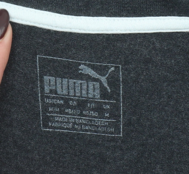Puma Men's Black Cotton Crew Neck Short Sleeve Sports T-Shirt Size M