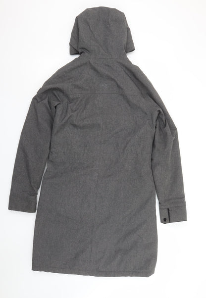 Regatta Great Outdoors Womens Grey Hooded Long Parka Coat Size 8