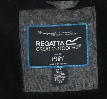Regatta Great Outdoors Womens Grey Hooded Long Parka Coat Size 8