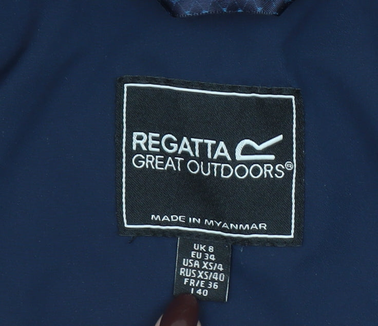 Womens UK Size 8 Regatta Blue Rain Coat