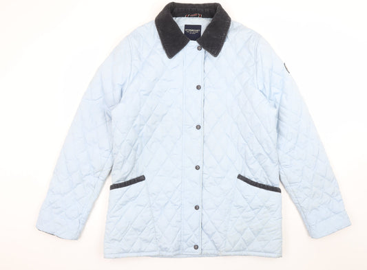 Womens UK Size M STONECAST Blue Quilted Coat