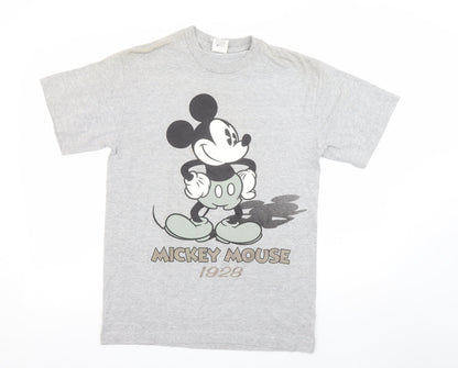 Womens UK Size M Disney Grey Basic T-Shirt