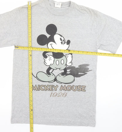 Womens UK Size M Disney Grey Basic T-Shirt