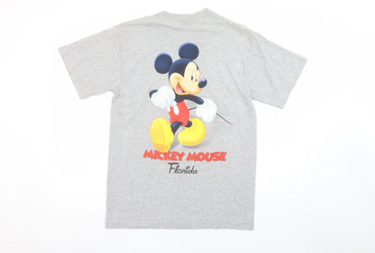 Womens UK Size M Disney Grey Basic T-Shirt